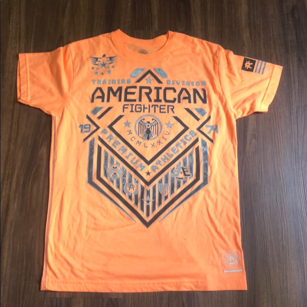 Orange American Fighter t-shirt